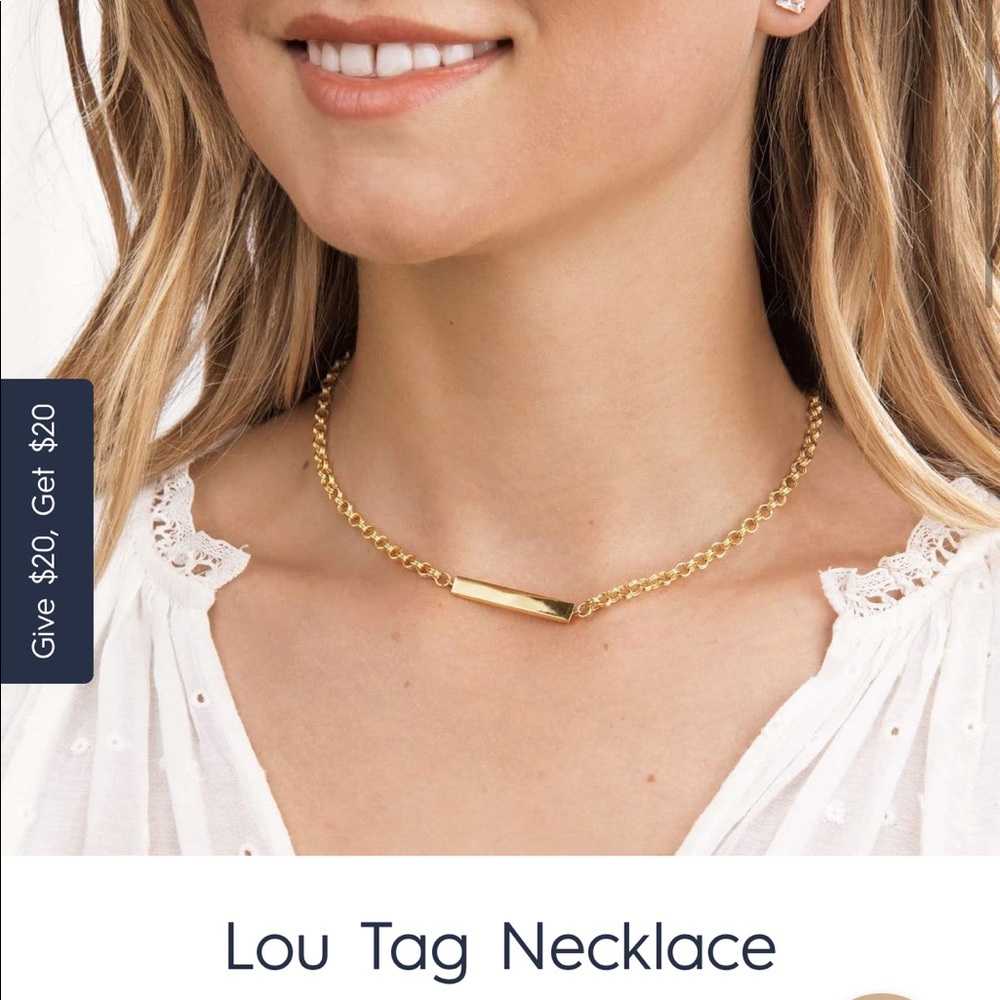 Gorjana Lou Tag Necklace
